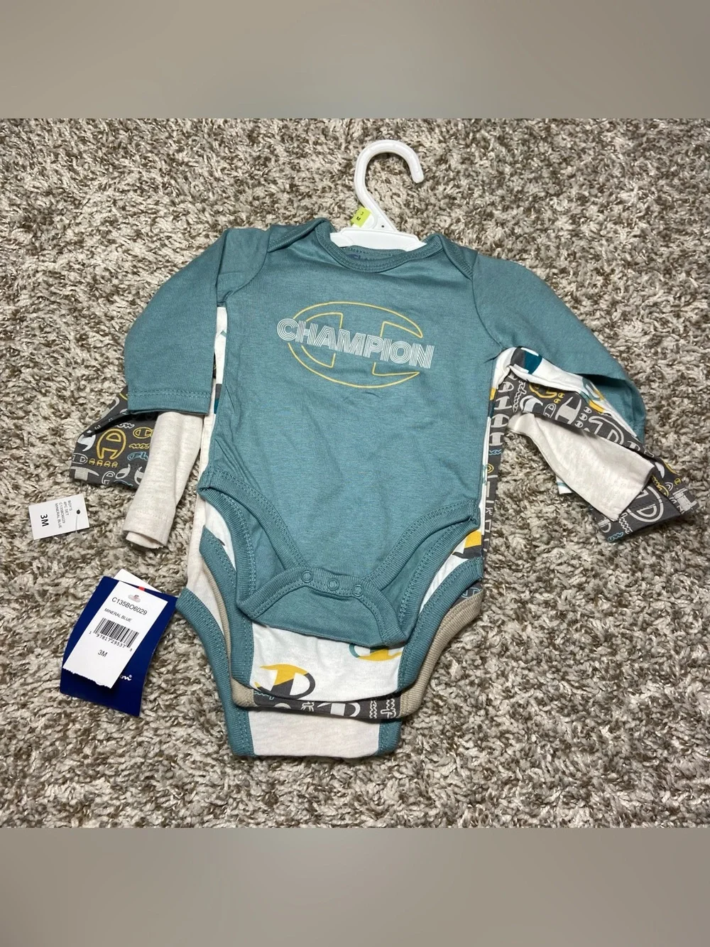NEW CHAMPION 4pc Baby Bodysuits Size 3M